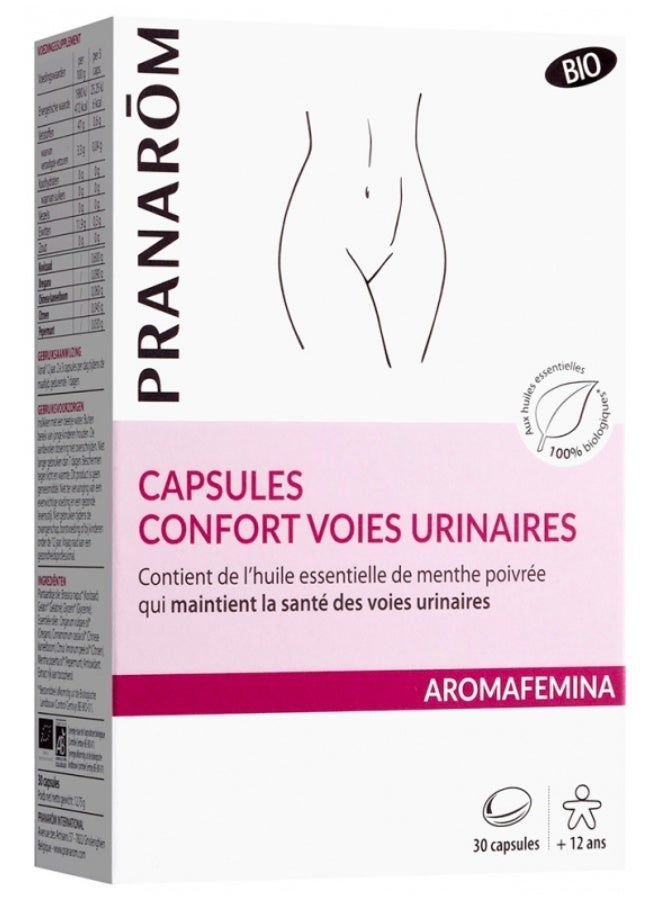 PRANAROM Pranarôm Aromafemina Organic Urinary Tracts Comfort Capsules 30 Capsules - Image 1
